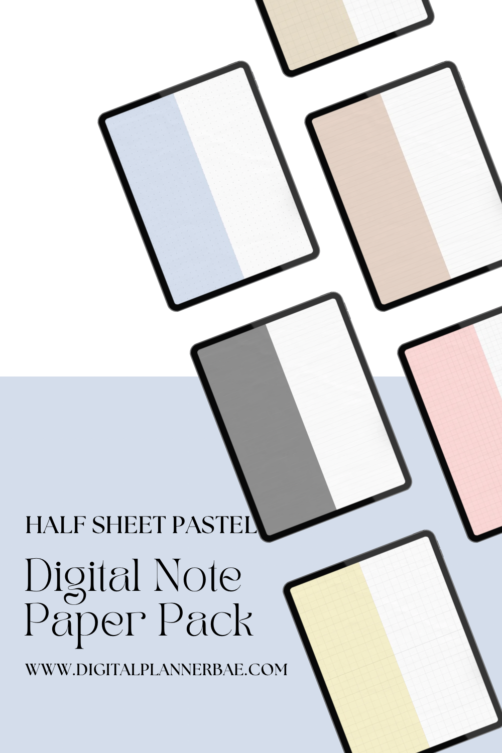 Pastel Digital Note Paper