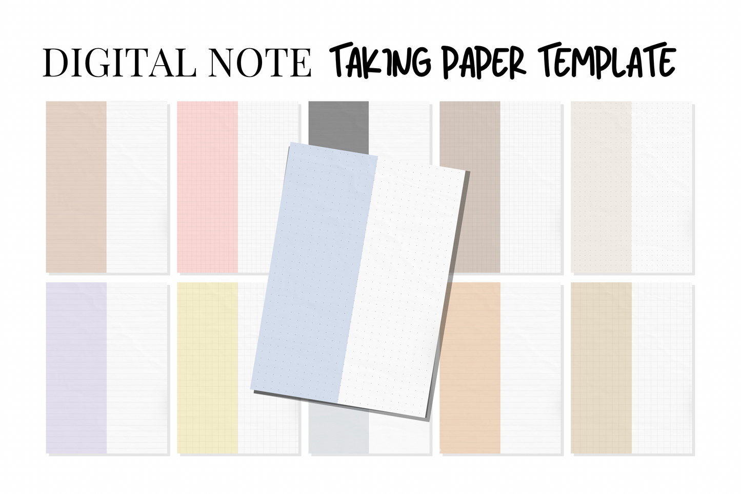 Pastel Digital Note Paper