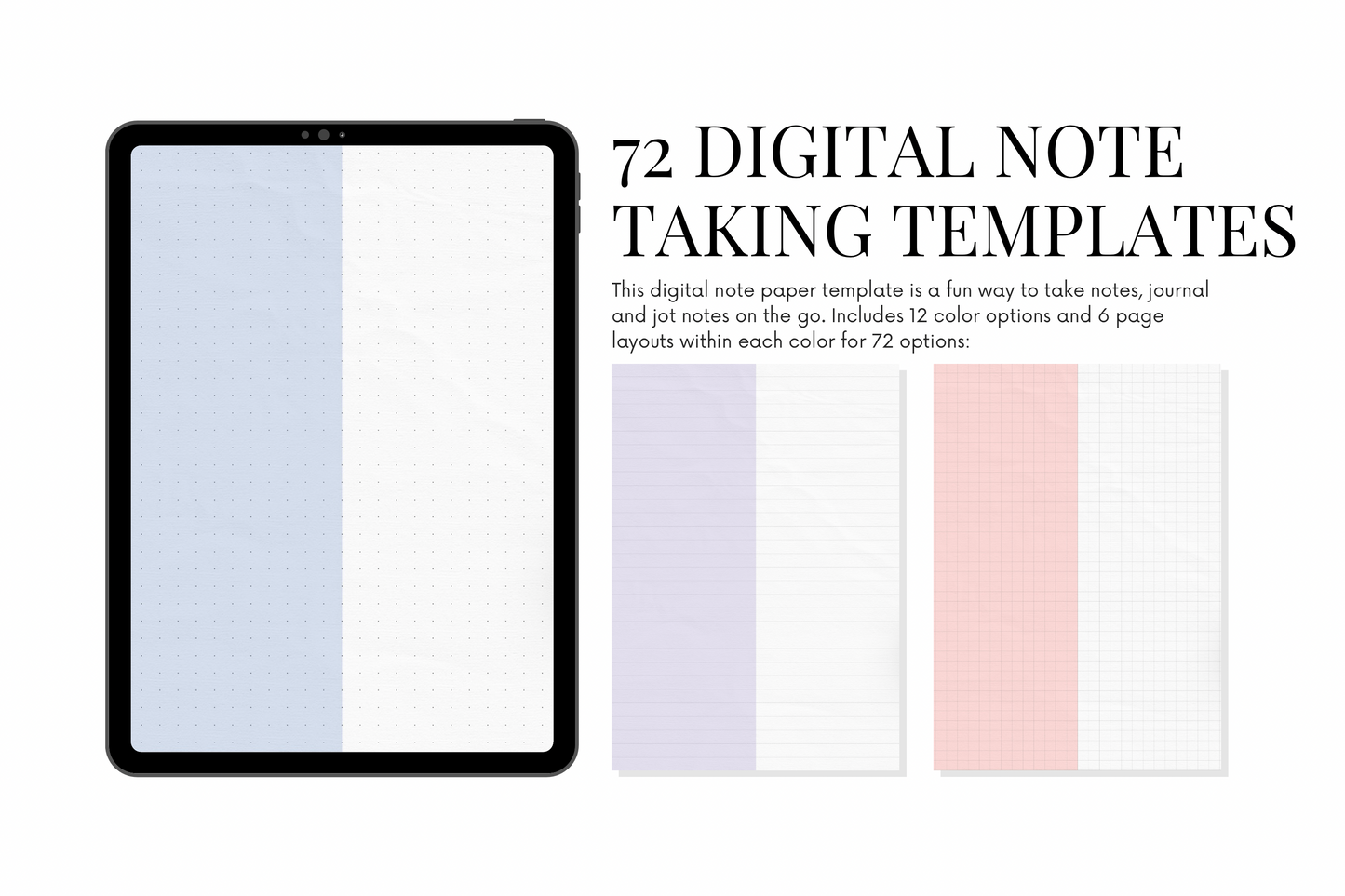Pastel Digital Note Paper