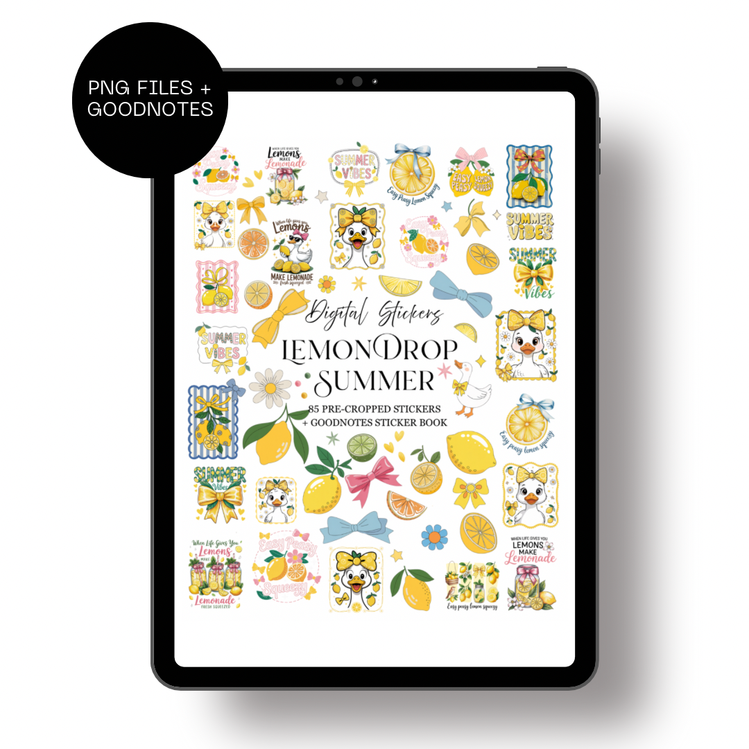 Lemon Drop Summer Digital Stickers