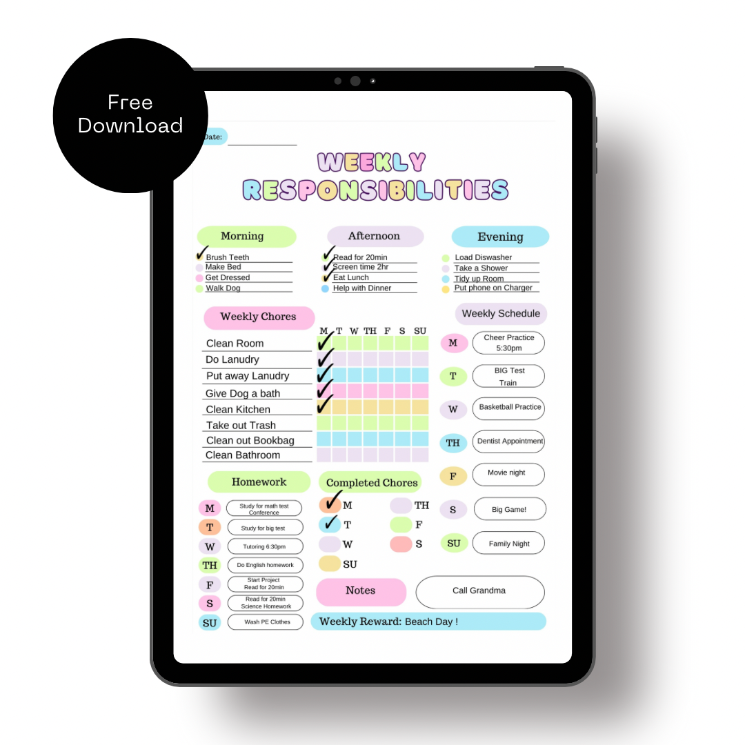 Weekly Responsibility Checklist