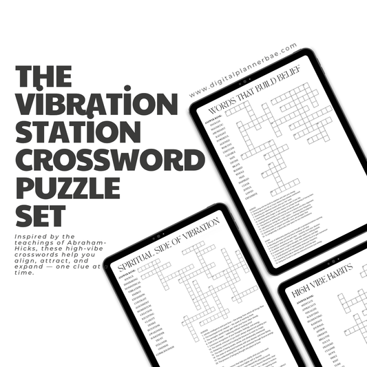 The Vibration Station Crossword Puzzle Set