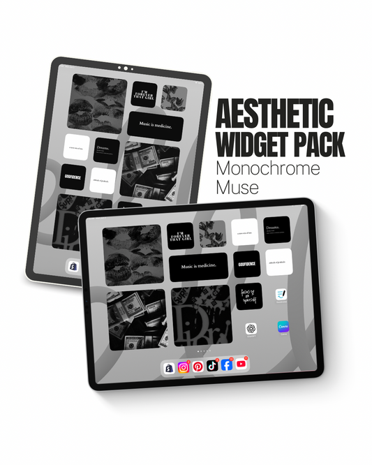 Monochrome Muse: Aesthetic Widget Pack