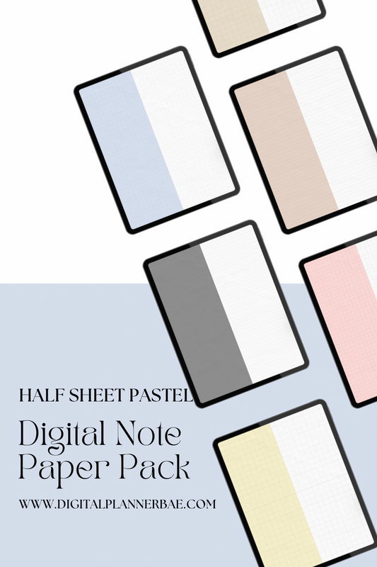 Pastel Digital Note Paper