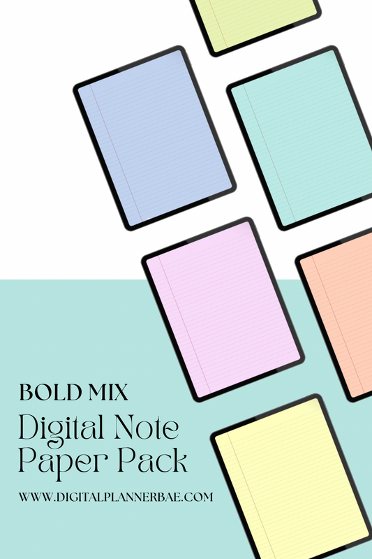 Bold Mix Digital Note Paper Pack