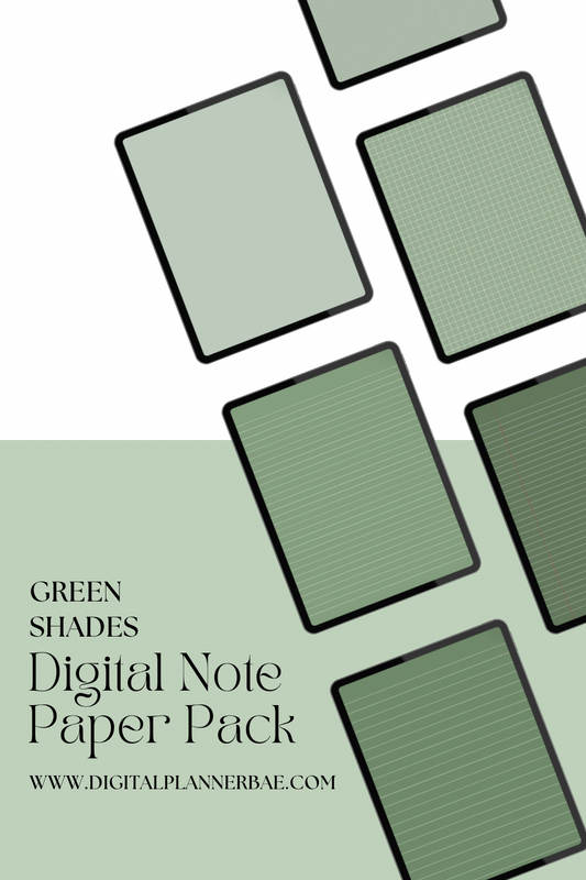 Green Digital Note Paper Pack