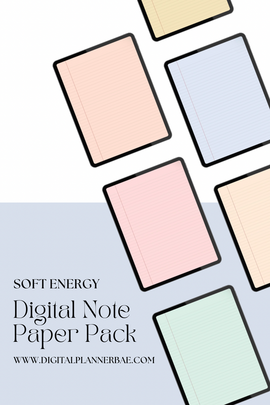 Soft Energy Digital Note Paper Pack