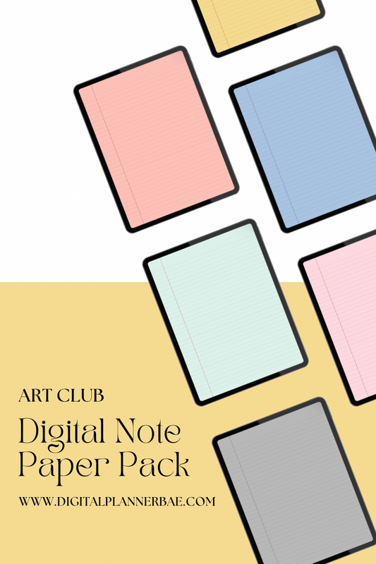 Art Club Digital Note Paper Pack