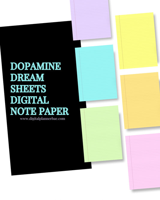 Dopamine Dream Sheets Digital Note Paper Pack