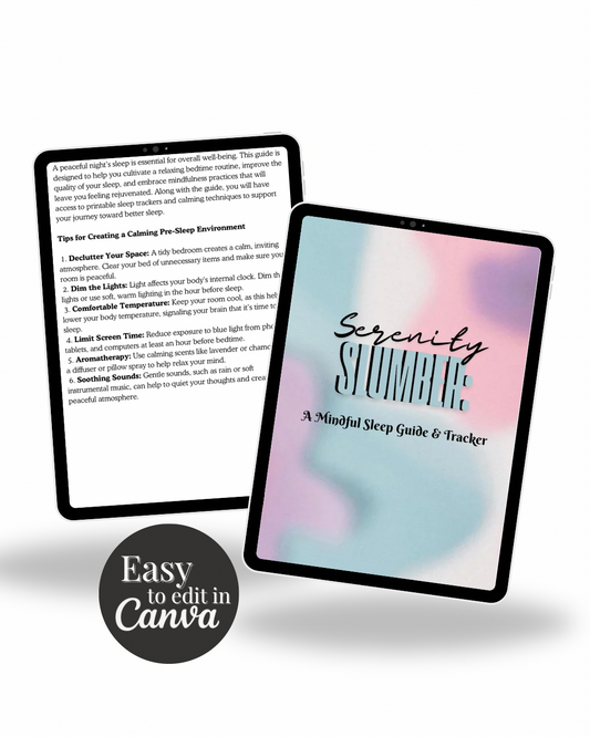 Serenity Slumber: A Mindful Sleep Guide & Tracker
