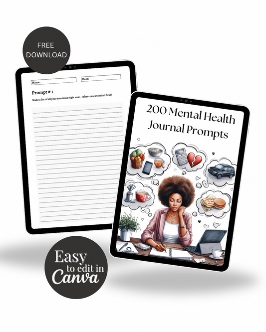 Mental Health Prompt Journal