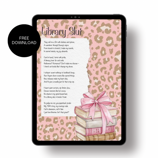 Library Slut Poem Inspo Print