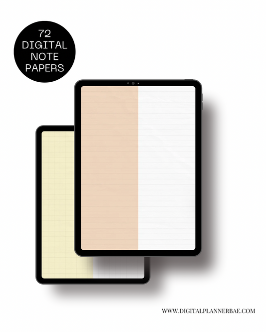 Pastel Digital Note Paper
